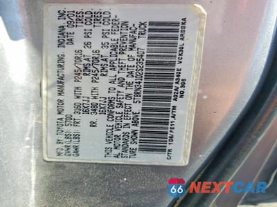 Zdjęcie 12 z 12 samochodu: 2002 TOYOTA TUNDRA ACCESS CAB SR5 VIN:5TBRN34102S235407 - miniatura