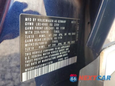 Zdjęcie 13 z 13 samochodu: 2013 VOLKSWAGEN TIGUAN S VIN:WVGBV3AXXDW611370 - miniatura