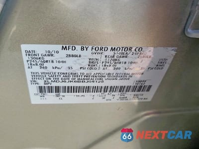 Zdjęcie 14 z 14 samochodu: 2011 LINCOLN MKX VIN:2LMDJ6JK6BBJ08125 - miniatura