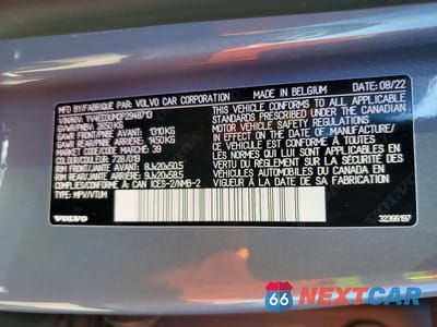 Zdjęcie 13 z 13 samochodu: 2023 VOLVO XC40 RECHARGE ULTIMATE VIN:YV4ED3UM2P2948713 - miniatura