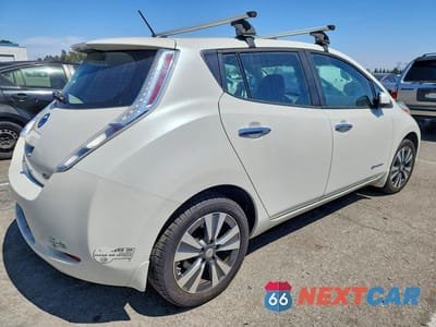 Trzecie zdjęcie samochodu z tyłu: 2016 NISSAN LEAF SV VIN:1N4BZ0CP8GC302206 - miniatura