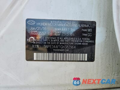 Zdjęcie 13 z 13 samochodu: 2016 HYUNDAI SONATA LIMITED VIN:5NPE34AF1GH382964 - miniatura