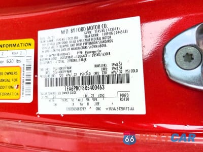 Zdjęcie 12 z 12 samochodu: 2024 FORD MUSTANG GT VIN:1FA6P8CF8R5400463 - miniatura