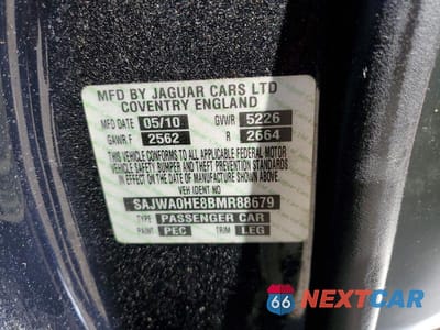 Zdjęcie 12 z 12 samochodu: 2011 JAGUAR XF SUPERCHARGED VIN:SAJWA0HE8BMR88679 - miniatura