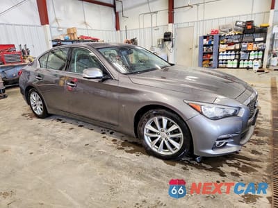 Czwarte zdjęcie samochodu z boku: 2014 INFINITI Q50 BASE VIN:JN1BV7AR5EM682778 - miniatura