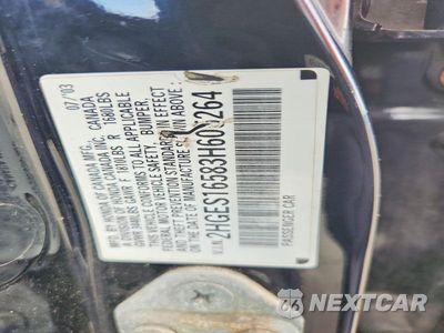 Zdjęcie 12 z 12 samochodu: 2003 HONDA CIVIC VIN:2HGES16583H605264 - miniatura