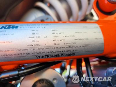Zdjęcie 9 z 9 samochodu: 2022 KTM 890 ADVENTURE R VIN:VBKTR6405NM836045 - miniatura