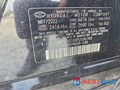 Zdjęcie 12 z 12 samochodu: 2023 GENESIS G70 2.0T VIN:KMTG34TA9PU106789 - miniatura