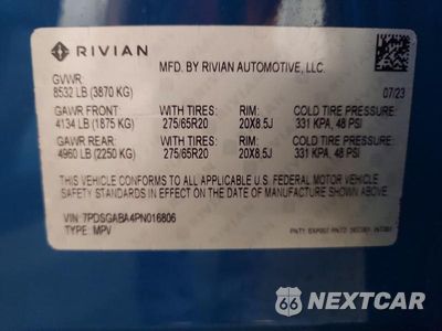 Zdjęcie 14 z 14 samochodu: 2023 RIVIAN R1S ADVENTURE VIN:7PDSGABA4PN016806 - miniatura