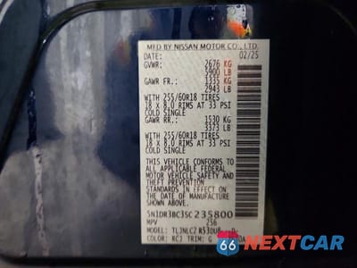 Zdjęcie 13 z 13 samochodu: 2025 NISSAN PATHFINDER SV VIN:5N1DR3BC3SC235800 - miniatura