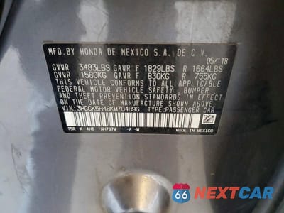 Zdjęcie 13 z 13 samochodu: 2019 HONDA FIT LX VIN:3HGGK5H48KM704896 - miniatura