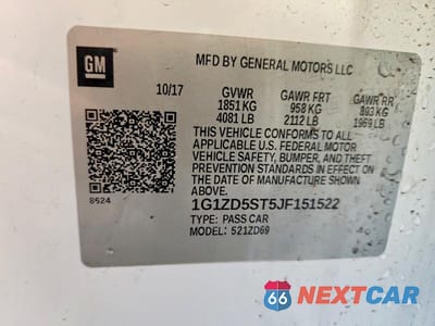 Zdjęcie 13 z 13 samochodu: 2018 CHEVROLET MALIBU LT VIN:1G1ZD5ST5JF151522 - miniatura