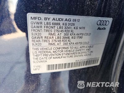 Zdjęcie 13 z 13 samochodu: 2013 AUDI Q7 VIN:WA1DGAFE6DD005640 - miniatura