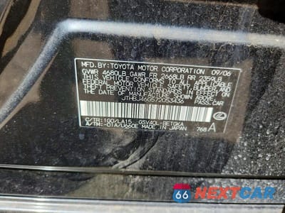 Zdjęcie 12 z 12 samochodu: 2007 LEXUS ES 350 VIN:JTHBJ46G572053436 - miniatura