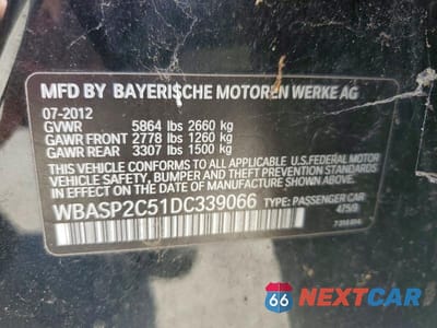 Zdjęcie 12 z 12 samochodu: 2013 BMW 535 XIGT VIN:WBASP2C51DC339066 - miniatura