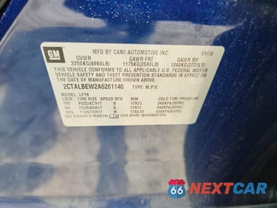 Zdjęcie 12 z 12 samochodu: 2010 GMC TERRAIN SLE VIN:2CTALBEW2A6261146 - miniatura