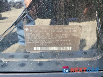 Zdjęcie 13 z 13 samochodu: 2008 BMW X5 4.8I VIN:5UXFE83588L098348 - miniatura