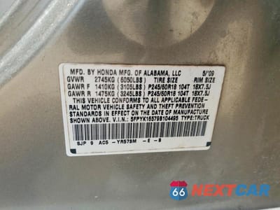 Zdjęcie 12 z 12 samochodu: 2009 HONDA RIDGELINE RTL VIN:5FPYK16579B104495 - miniatura
