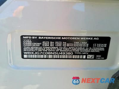 Zdjęcie 14 z 14 samochodu: 2022 BMW X1 SDRIVE28I VIN:WBXJG7C08N5U49380 - miniatura