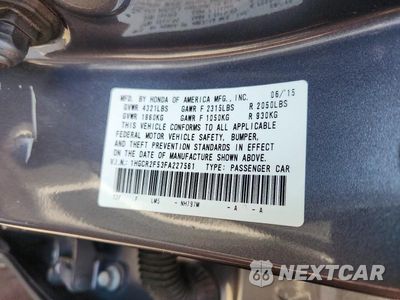 Zdjęcie 13 z 13 samochodu: 2015 HONDA ACCORD VIN:1HGCR2F53FA227561 - miniatura