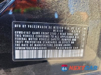 Zdjęcie 12 z 12 samochodu: 2024 VOLKSWAGEN JETTA SPORT VIN:3VWBM7BUXRM046089 - miniatura