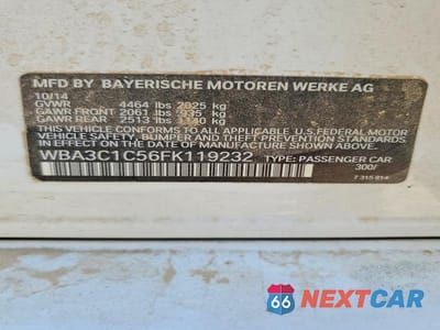 Zdjęcie 12 z 12 samochodu: 2015 BMW 328 I SULEV VIN:WBA3C1C56FK119232 - miniatura