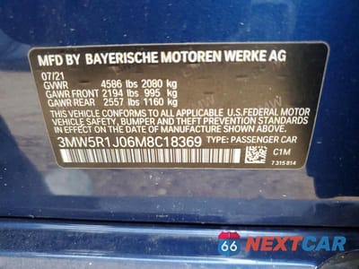 Zdjęcie 12 z 12 samochodu: 2021 BMW 330I XDRIVE 4DR AWD VIN:3MW5R1J06M8C18369 - miniatura