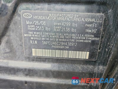 Zdjęcie 12 z 12 samochodu: 2009 HYUNDAI SONATA VIN:5NPEU46C29H438912 - miniatura