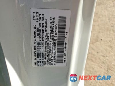 Zdjęcie 13 z 13 samochodu: 2015 HONDA ODYSSEY TOURING VIN:5FNRL5H91FB124819 - miniatura