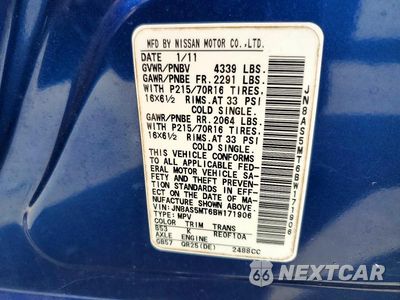 Zdjęcie 13 z 13 samochodu: 2011 NISSAN ROGUE S VIN:JN8AS5MT6BW171906 - miniatura