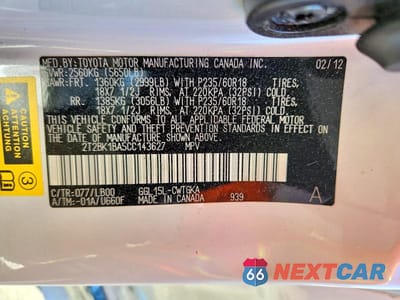 Zdjęcie 13 z 13 samochodu: 2012 LEXUS RX 350 VIN:2T2BK1BA5CC143627 - miniatura