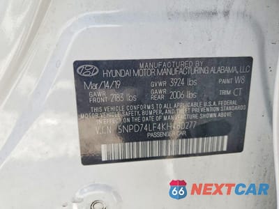 Zdjęcie 13 z 13 samochodu: 2019 HYUNDAI ELANTRA SE VIN:5NPD74LF4KH480277 - miniatura