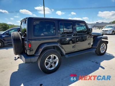 Trzecie zdjęcie samochodu z tyłu: 2021 JEEP WRANGLER UNLIMITED SAHARA VIN:1C4HJXEG4MW503063 - miniatura