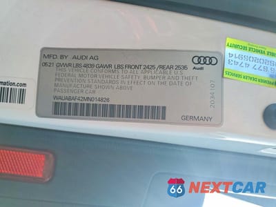Zdjęcie 12 z 12 samochodu: 2021 AUDI A4 PREMIUM 40 VIN:WAUABAF42MN014826 - miniatura