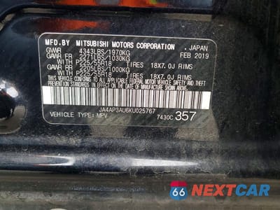 Zdjęcie 14 z 14 samochodu: 2019 MITSUBISHI OUTLANDER SPORT ES VIN:JA4AP3AU6KU025767 - miniatura