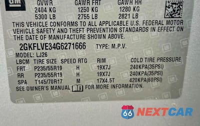 Zdjęcie 10 z 10 samochodu: 2016 GMC TERRAIN DENALI VIN:2GKFLVE34G6271666 - miniatura