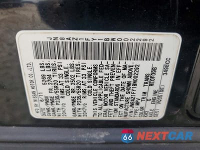 Zdjęcie 13 z 13 samochodu: 2011 NISSAN MURANO CROSSCABRIOLET VIN:JN8AZ1FY1BW002292 - miniatura