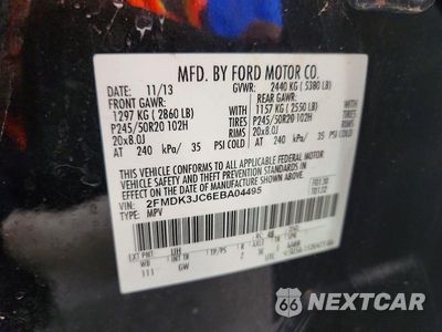 Zdjęcie 13 z 13 samochodu: 2014 FORD EDGE SEL VIN:2FMDK3JC6EBA04495 - miniatura