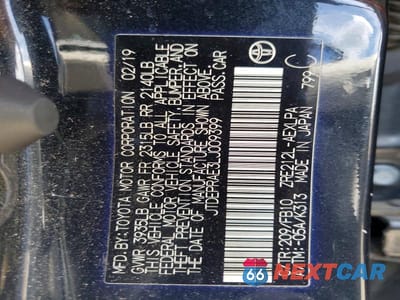 Zdjęcie 13 z 13 samochodu: 2020 TOYOTA COROLLA LE VIN:JTDEPRAE3LJ009399 - miniatura