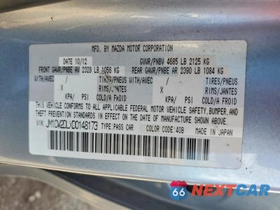 Zdjęcie 13 z 13 samochodu: 2013 MAZDA 5 VIN:JM1CW2DLXD0148173 - miniatura