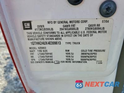 Zdjęcie 12 z 12 samochodu: 2004 GMC SIERRA K2500 HEAVY DUTY VIN:1GTHK24UX4E399613 - miniatura