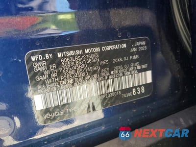 Zdjęcie 13 z 13 samochodu: 2023 MITSUBISHI OUTLANDER SEL VIN:JA4T5VA98PZ038018 - miniatura