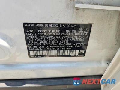 Zdjęcie 14 z 14 samochodu: 2024 HONDA HR-V SPORT VIN:3CZRZ1H5XRM701765 - miniatura