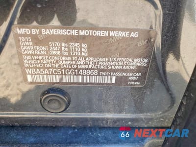 Zdjęcie 12 z 12 samochodu: 2016 BMW 528 XI VIN:WBA5A7C51GG148868 - miniatura