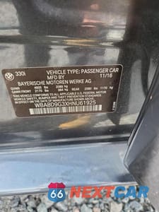 Zdjęcie 12 z 12 samochodu: 2017 BMW 330 XI VIN:WBA8D9G3XHNU61925 - miniatura