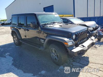 Czwarte zdjęcie samochodu z boku: 2018 JEEP WRANGLER UNLIMITED SPORT VIN:1C4HJXDG4JW132743 - miniatura