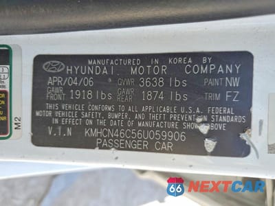 Zdjęcie 12 z 12 samochodu: 2006 HYUNDAI ACCENT GLS VIN:KMHCN46C56U059906 - miniatura