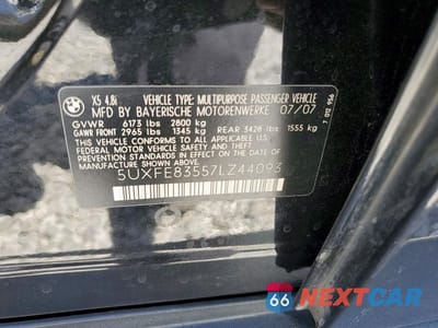 Zdjęcie 12 z 12 samochodu: 2007 BMW X5 4.8I VIN:5UXFE83557LZ44093 - miniatura