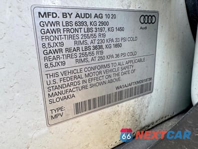 Zdjęcie 10 z 13 samochodu: 2021 AUDI Q7 PREMIUM VIN:WA1AJAF7XMD018736 - miniatura