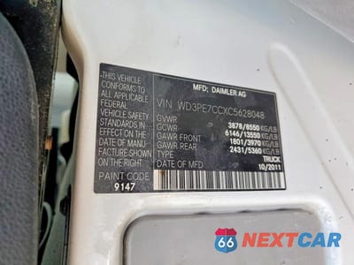 Zdjęcie 13 z 13 samochodu: 2012 MERCEDES-BENZ SPRINTER 2500 DELIVERY VAN VIN:WD3PE7CCXC5628048 - miniatura